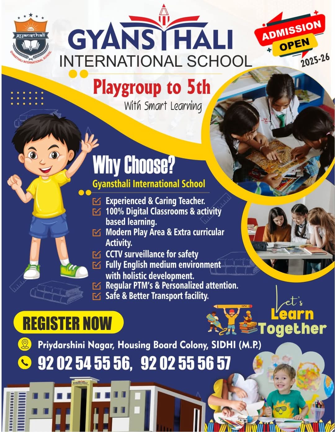 Admissions Open 2026-27 Gyansthali International School Sidhi MP